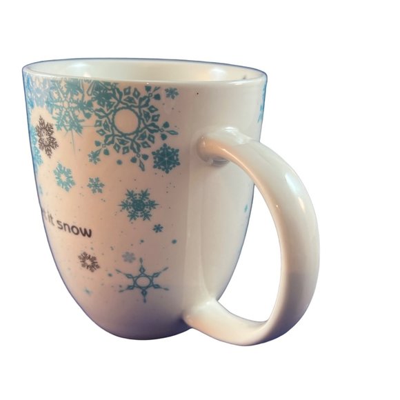 Crofton Let It Snow Coffee Mug Snowflakes New Bone China 16 OZ - Picture 7 of 10